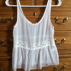 white see through holister shirt