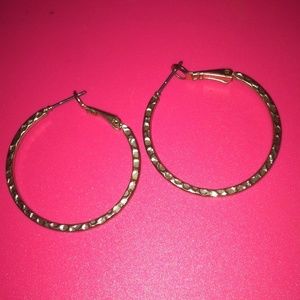 Tiny silver hoop earrings