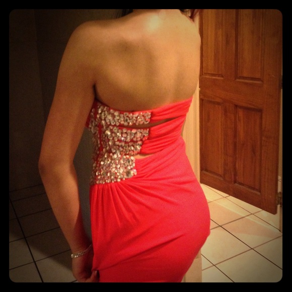Long strapless dress
