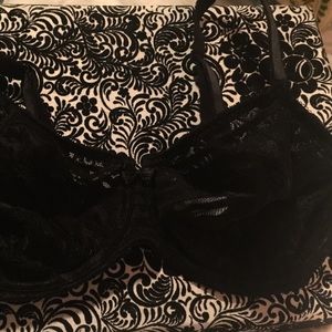 Wacoal black lace bra 34 DDD