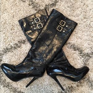 Steve Madden black knee height boots