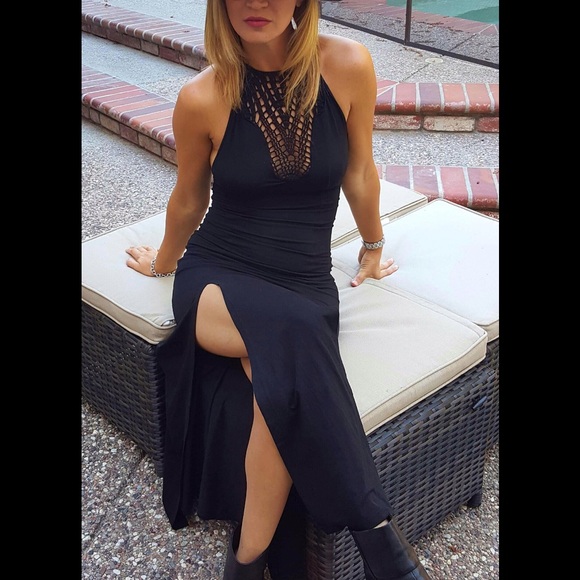 Long Flattering Crochet Maxi Dress