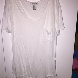 Loose White T (with pocket)