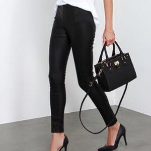 Faux leather leggings