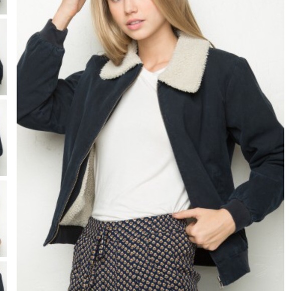 ❌SOLD❌NWOT Navy Nelson Bomber Jacket - Picture 3 of 4