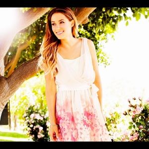 Lauren Conrad Floral Surplice Dress