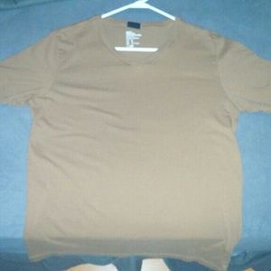 H&M BROWN VNECK TSHIRT