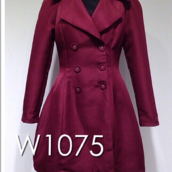 Burgundy Trench Coat