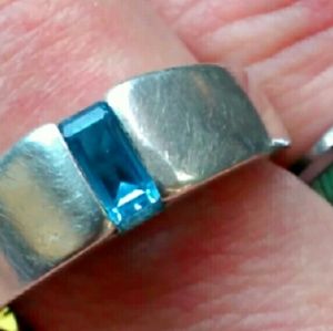 Vintage James Avery ~ Genuine Aquamarine Size 7