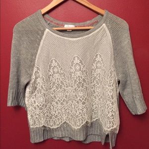 Grey crop top sweater