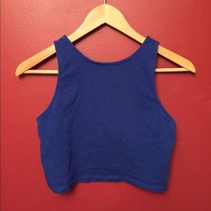 Blue crop top