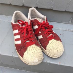 Red Adidas Superstars