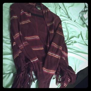 Red/maroon multicolored cardigan!