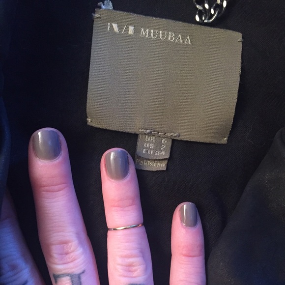 SOLD Muubaa BLACK asymmetrical leather jacket - Picture 4 of 4