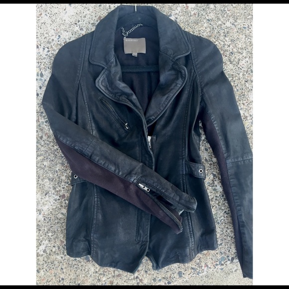 SOLD Muubaa BLACK asymmetrical leather jacket - Picture 3 of 4