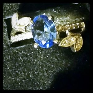 Natural Tanzanite & Real Diamond Accents Sterling
