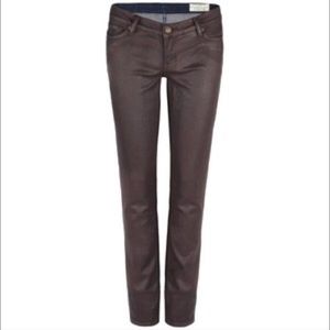 All Saints huko pipe oxblood color skinny jeans