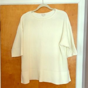 Unworn GAP cream stitched quarter sleeved sweater