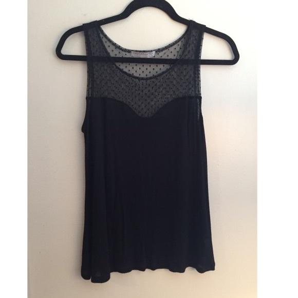 Black mesh tank top