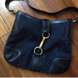 Black classic logo bag coach