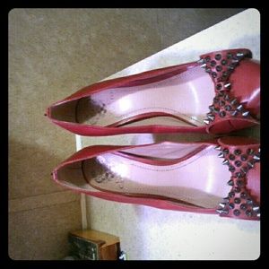 Vince Camuto Spiked Red Heels