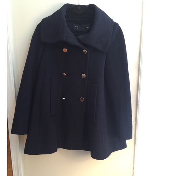 Navy oversized pea coat