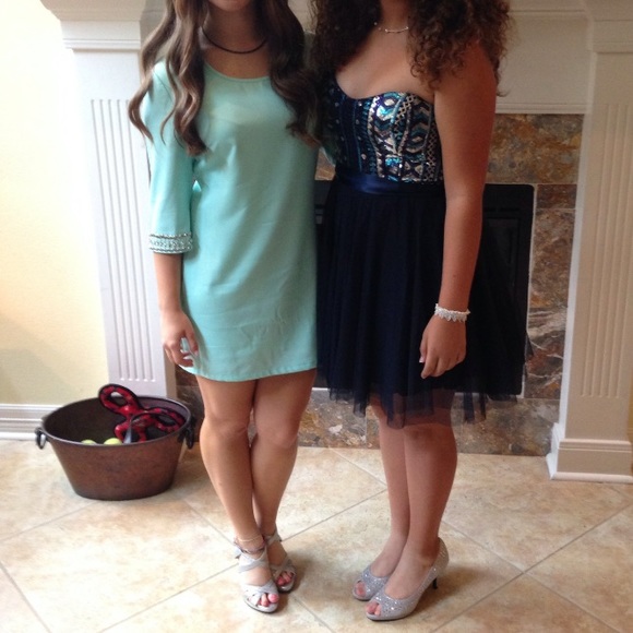 Mint green dress