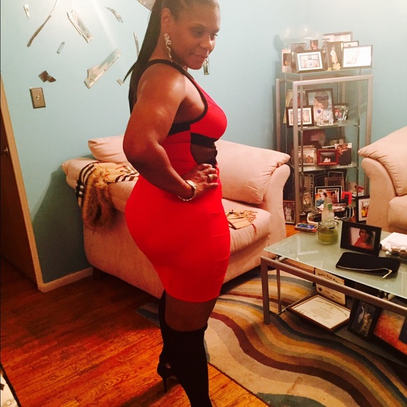 red and black bandage dress Dresses | Color:BLACK-NUDE Perfect for nights out anniversary outfit Plus Size Casual Lounge