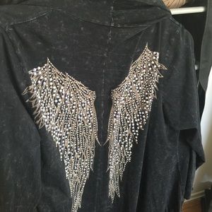 Vocal open light jacket with fringe