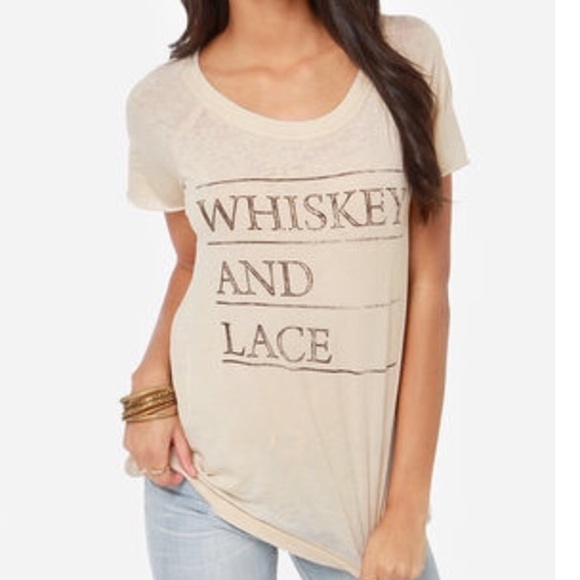 Chaser Whiskey and Lace open back tshirt XS