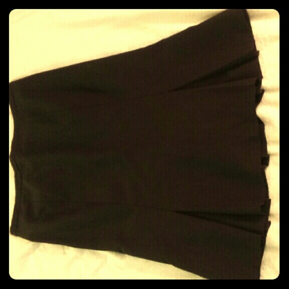 Brown 3/4 length trumpet skirt