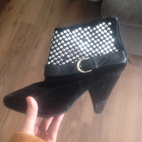 Black studded Booties