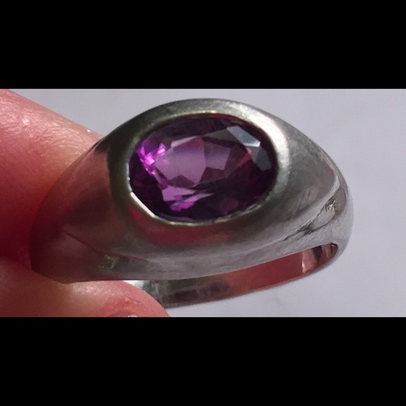 72-off-vintage-jewelry-825-silver-ring-w-brilliant-cut-amethyst