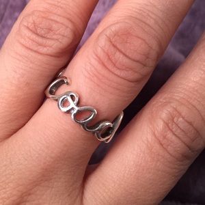 Coach lowercase script ring