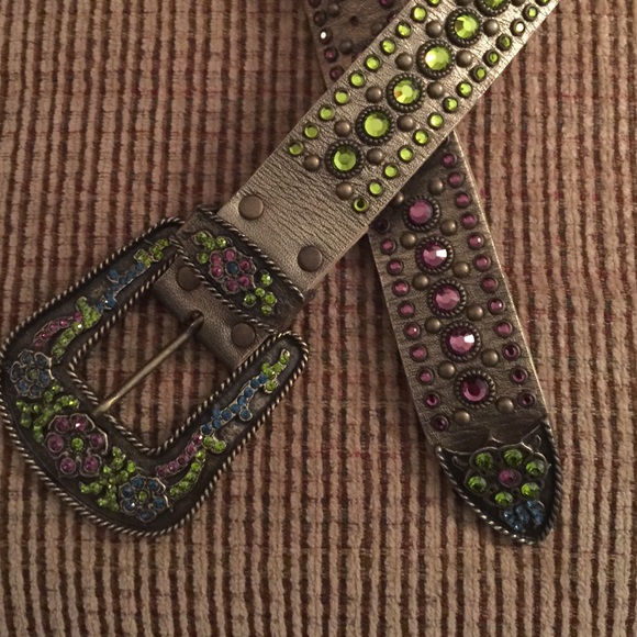 Leather and Swarovski Crystal belt