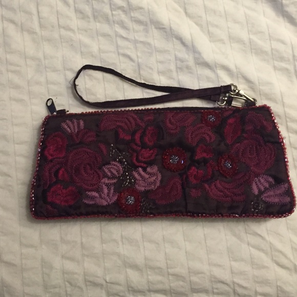 Beaded Fabric Wristlet