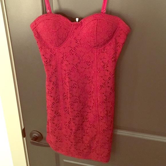 Forever 21 | Red Crochet Mini Dress | Large