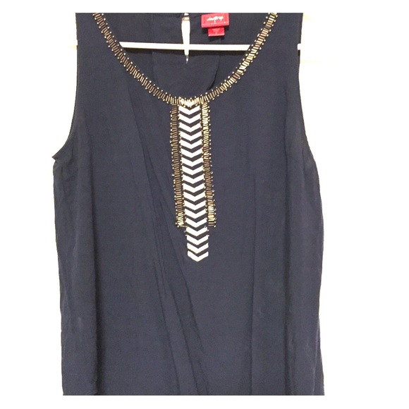 Daytrip navy beaded top
