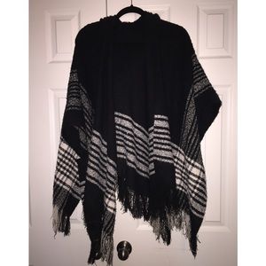 F21 Plaid Poncho