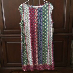 Colorful Donna Morgan Jersey Shift Dress, Size 16