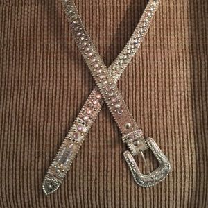 Leather and Swarovski Crystal belt