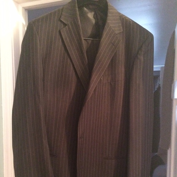 Brown stripped suit