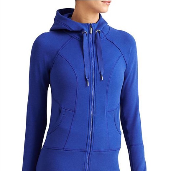 Blue Athleta zip up hoodie. Only worn twice.