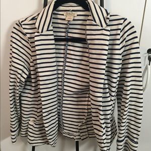 Blue and white stripe lucky brand blazer