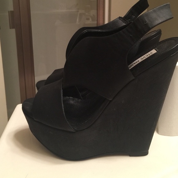 Black Steve Madden Wedges