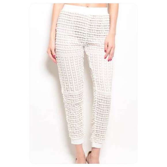 CLEARANCE SALE! Beachwear Semi-Sheer Joggers - Picture 2 of 3