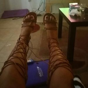 Lace up gladiator sandals