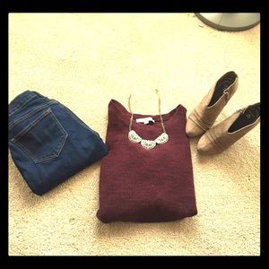 LOFT maroon sweater