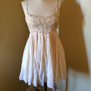 Embroidered babydoll dress