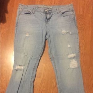 AE destress jeans true boot size 16